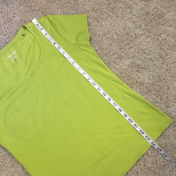 Made in Canada Ellen Tracy Pima Cotton Lush Lime Tee - Picture 12 of 13
